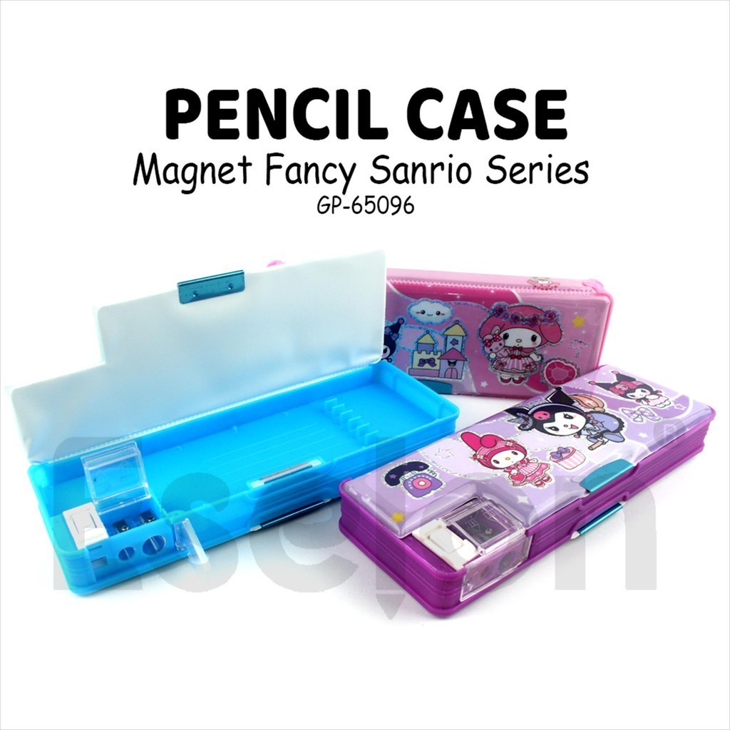

[MaxMart] Kotak Pensil Magnet Sanrio GP- 65096 / Tempat Pensil Magnet Glitter