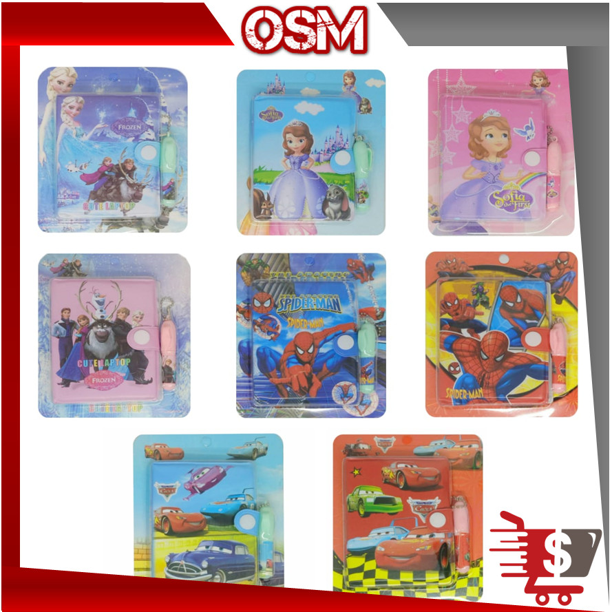 

OSM - S6327 Notebook Kartun Mini Anak / Set Notebook Lucu