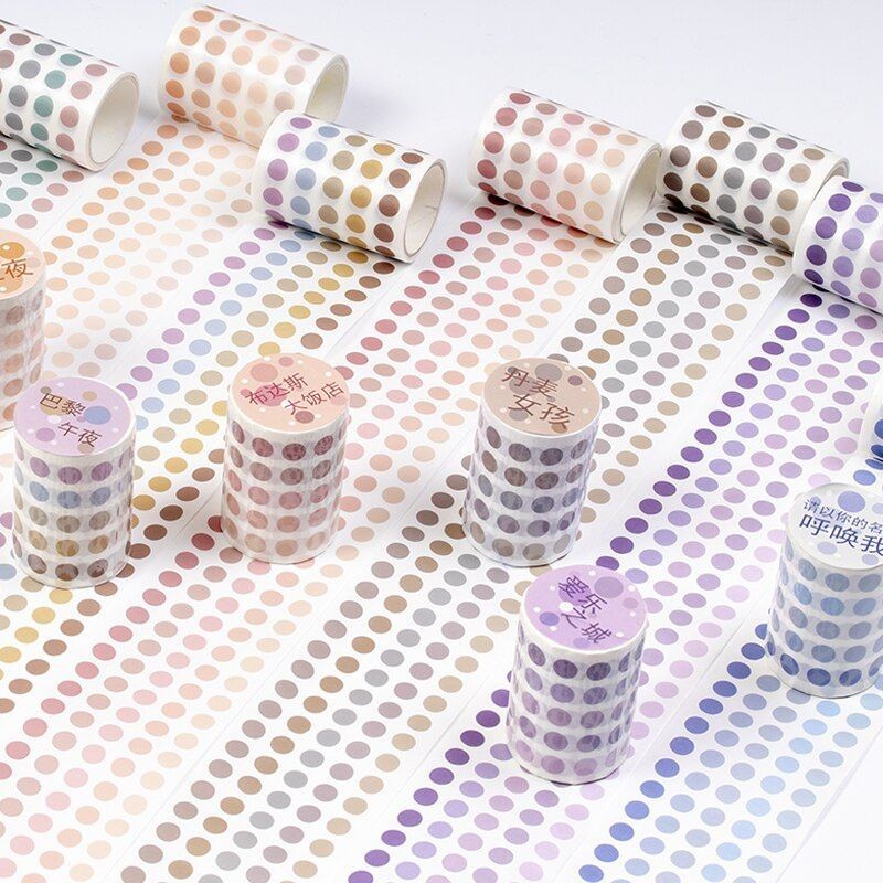 

[riBBon] Share-Washi Tape Bulat / Selotip Motif Morandi Untuk Dekorasi Scrapbook Journal / Sticker
