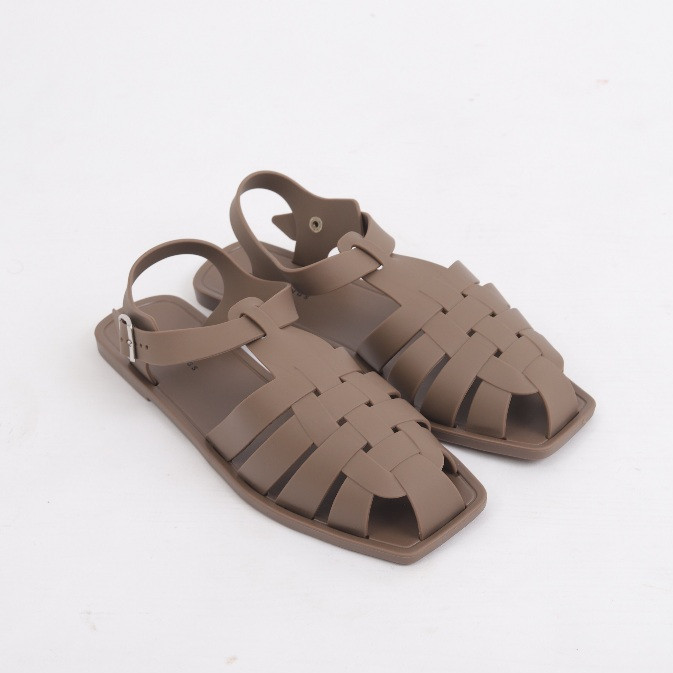 VR54ED TLTSN PUCA Shoes Sepatu Sandal Jelly Wanita Black/Ivory/Brown