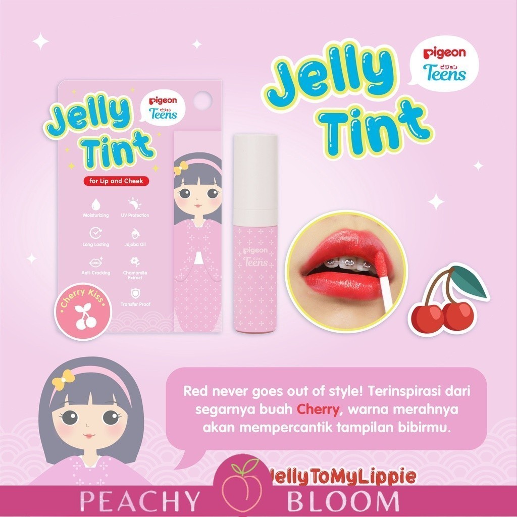 PIGEON TEENS Jelly Tint Naomi - Cherry Kiss