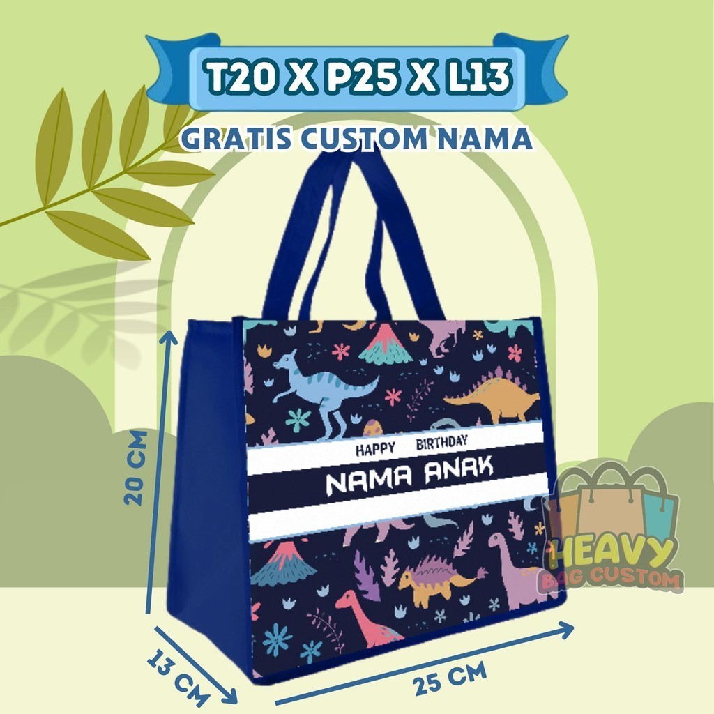 

PAKET 60 PCS Tas Ulang Tahun Goodie Bag Anak Bingkisan Snack KFC Gratis Custom Nama Murah Kain tile anak selamatan rumah baru merah craim tas & hadiah pesta tas & hadiah pesta