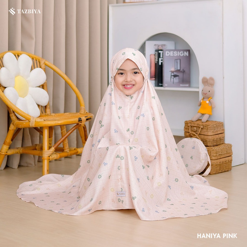 ORIGINAL TAZBIYA 100% MUKENA ANAK TAZBIYA HANIYA SERIES ALLSIZE | MUKENA ANAK KECIL | MUKENA KIDS | 