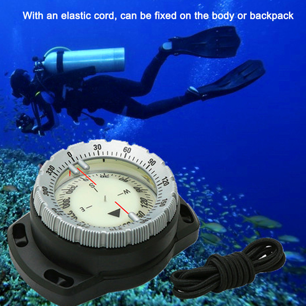 Compass 50m Watch Balanced Waterproof High Magnetic Compass Underwater Luminous Compass Diving Scuba