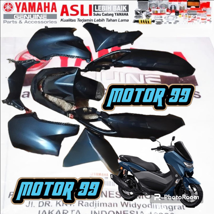 PAKET COVER BODY HALUS FULL SET NMAX NEW BIRU METALIK ORIGINAL YAMAHA