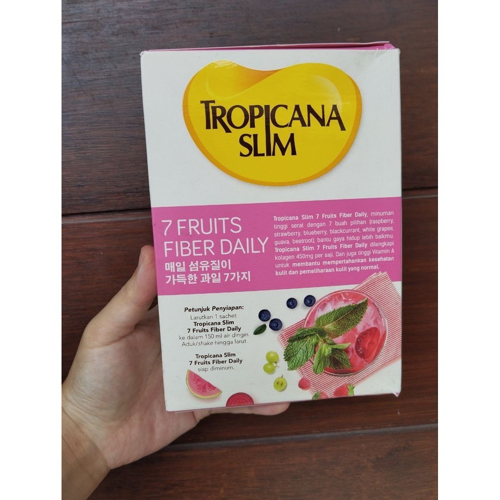 

Tropicana Slim 7 Fruits Fiber Daily Box 12 Sachet @ 15 gram