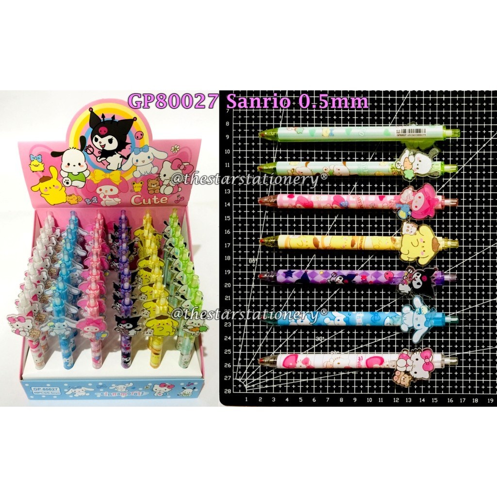 

(1 Biji) Bolpen Sanrio GP80027 0.5mm Akrilik / Pulpen Gel Click GP 80027 Sanrio / Bolpen Cetek