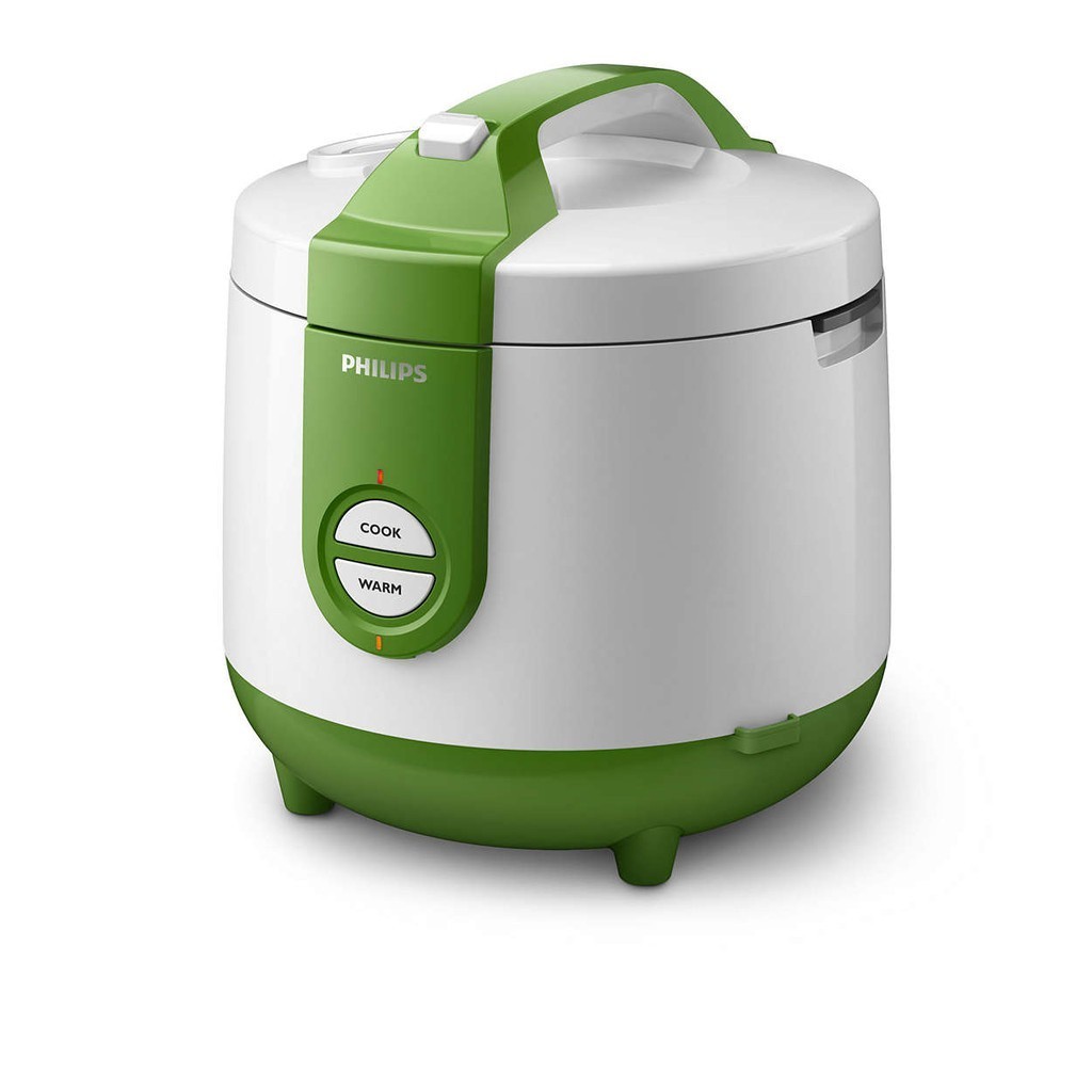 PHILIPS 2L Rice cooker HD3119/30 - 400Watt, Penanak Nasi Analog, Golden Ceramic, Green, hijau, mejik