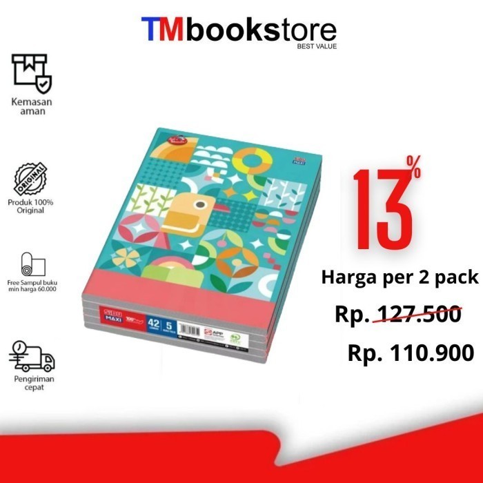 

BUKU TULIS EB 42LBR MAXI SINAR DUNIA ( ISI 3 PCS ) TMBOOKSTORE