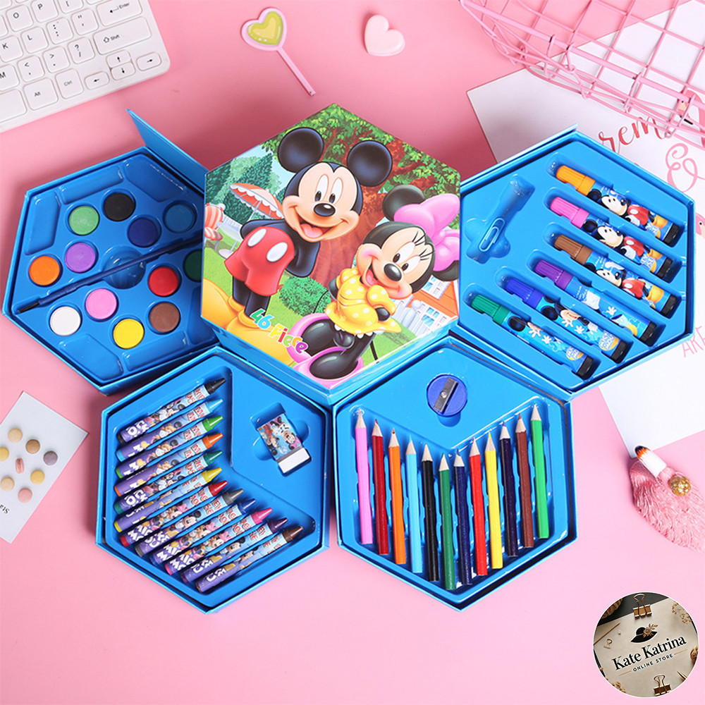 

KK Stationary Set Isi 46 Pcs Pensil Crayon Warna Alat Penggambar Anak