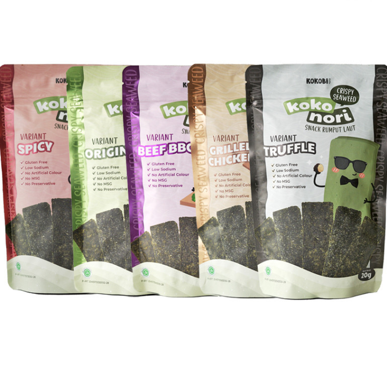 

KOKO NORI Crispy Seaweed | Kokobi KOKONORI Snack Rumput Laut Sehat