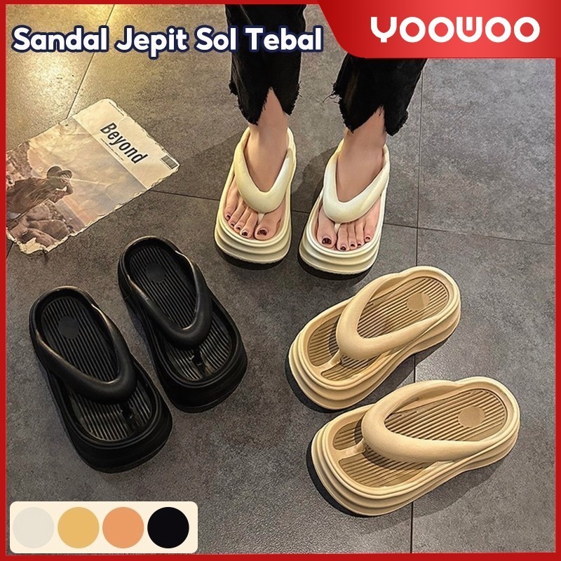 Sandal jepit EVA sol tebal / sandal jepit tinggi / sandal jepit wedges