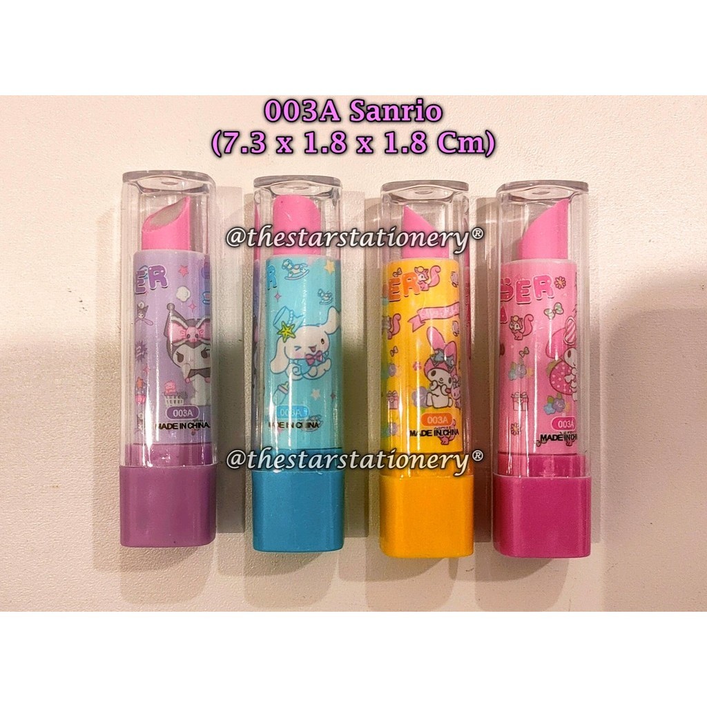 

(1 Biji) Penghapus Lipstick Sanrio 003A / Penghapus Anak / Penghapus Pensil Bentuk Lipstick Roll