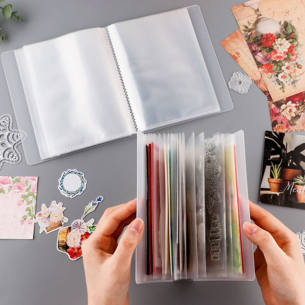 

5x6.4inches Stamp Cutting Dies Storage Book Organizer Folder Perfect For Postcards Stickers Album Hold New DIY Tool 2023