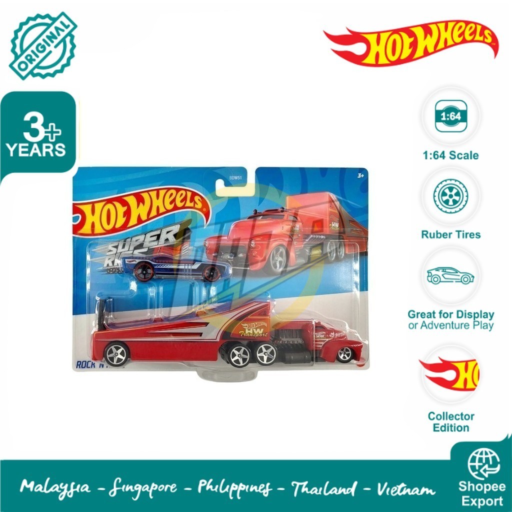 Hot Wheels Super Rigs Rock 'N Race Red