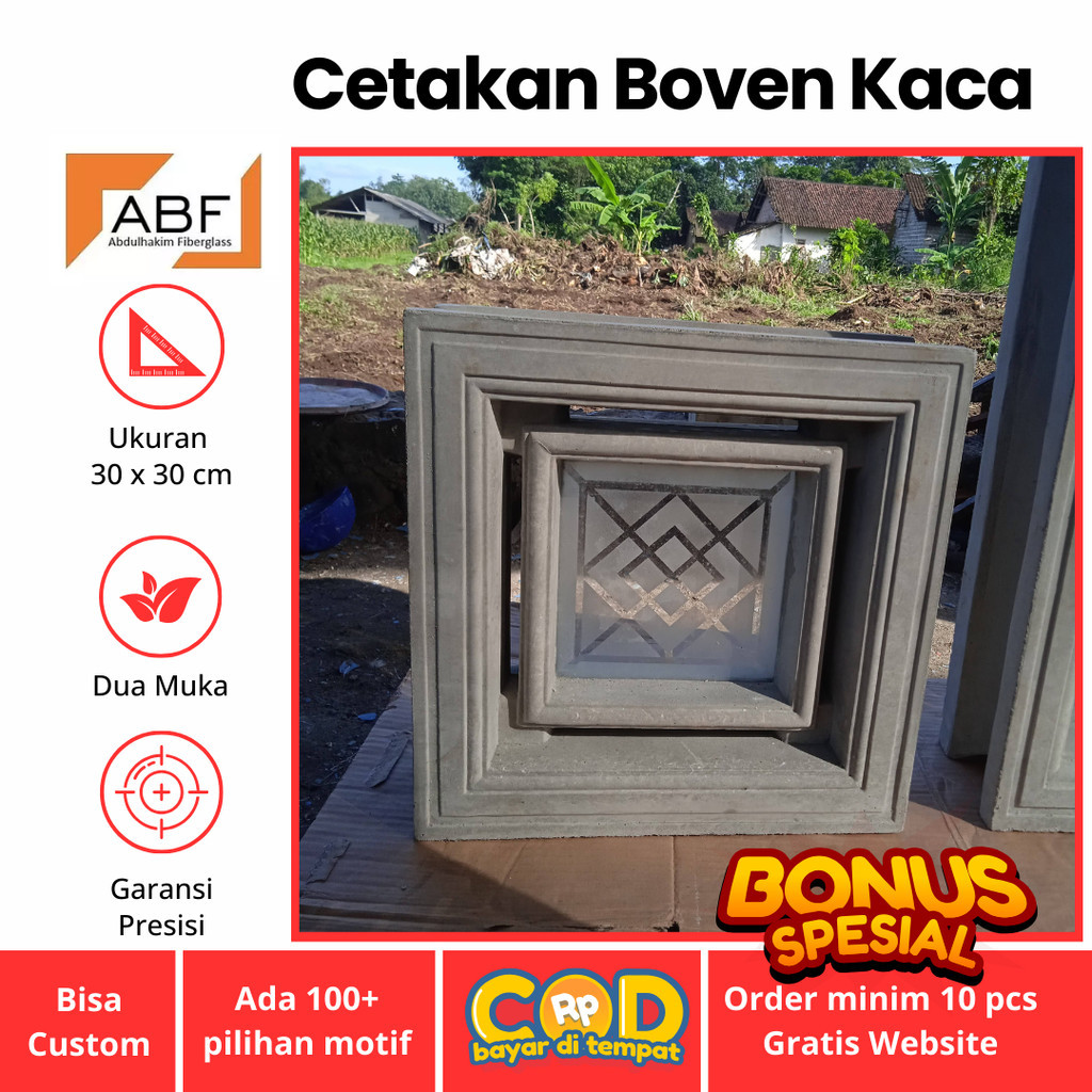 cetakan boven 30 30 / cetakan roster fiber / cetakan loster