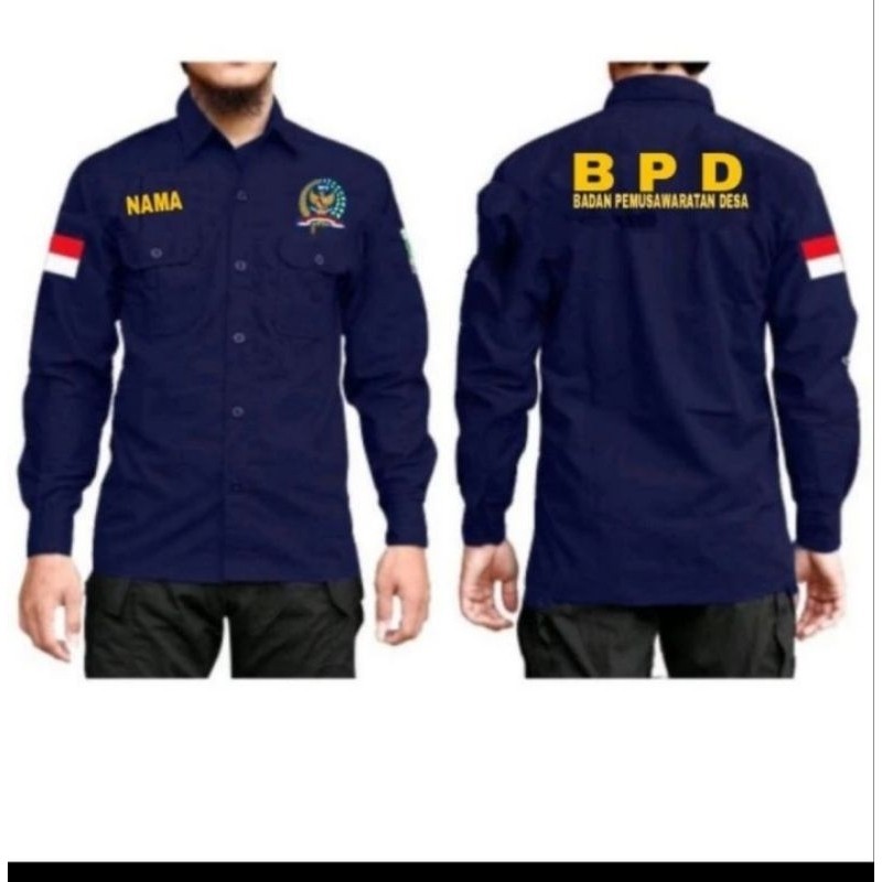 KEMEJA BPD /SERAGAM BPD FULL BORDIR/KEMEJA COSTUM BORDIR