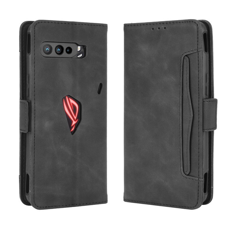 Multi-Card Slots Casing ASUS ROG Phone 3 Phone3 Wallet Case ASUS Phone 3 ZS661KS PU Leather Magnetic