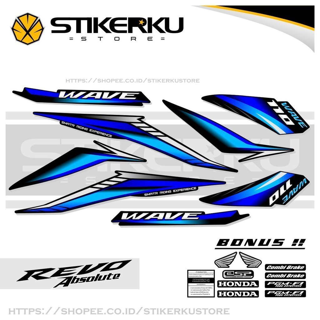 STRIPING ABSOLUTE REVO / STIKER REVO / STRIPING REVO 110 / STICKER REVO ABSOLUTE WAVE SIMPLE