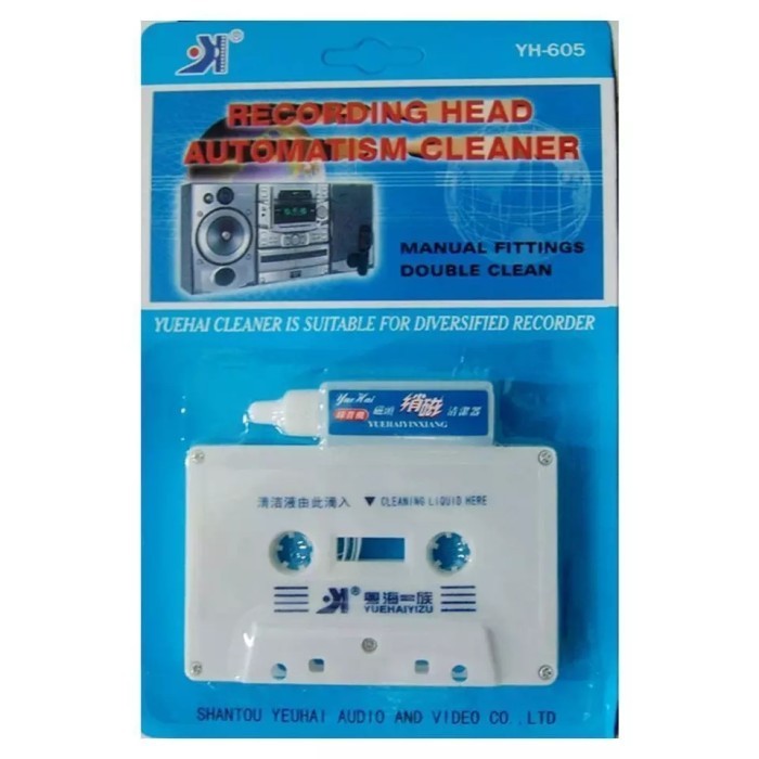 Pembersih head tape pemutar kaset pita walkman player boombox cleaner