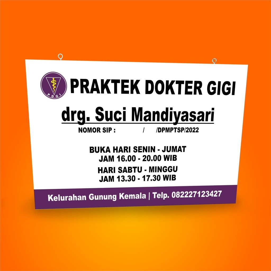 

Papan Nama Dokter Gigi