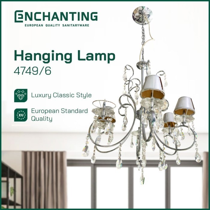 ENCHANTING Lampu Plafond Ruang Tamu Model Classic Elegant Luxury 4749/6