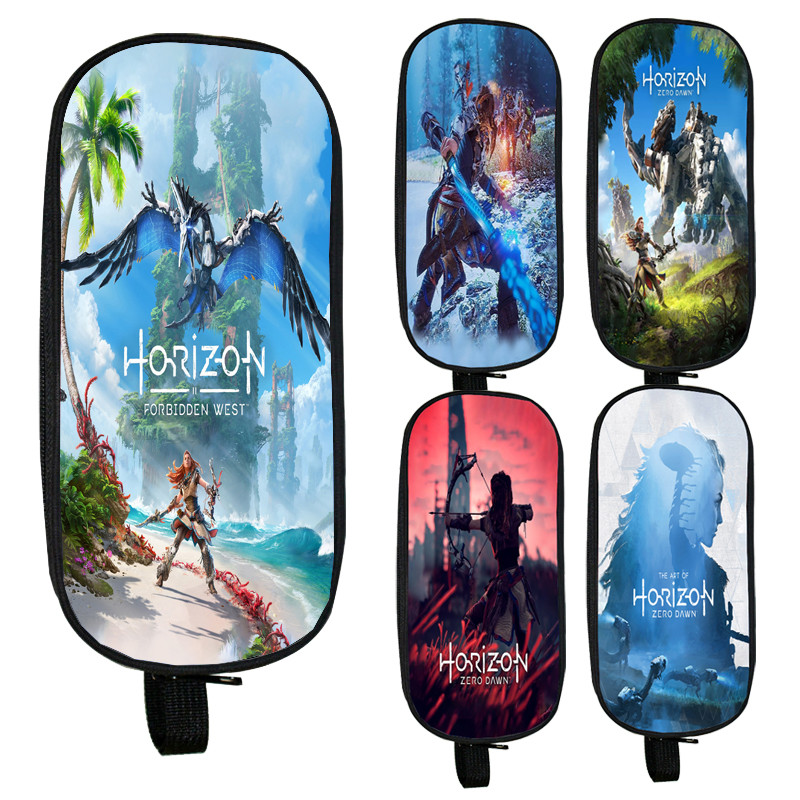 

Horizon Forbidden West Pencil Case Kawaii Large Capacity Pencils Bag Double Layer Pen Case Kids School Supplies Stationery Gift