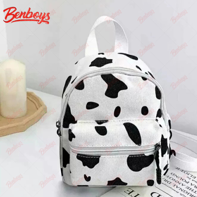 Tas Ransel Mini Motif Sapi Modis Remaja Wanita