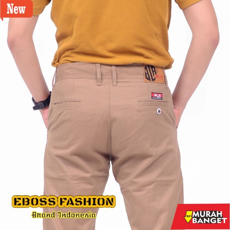 Celana pria foermal yg lagi viral- COD Celana Kanvas pria premium reguler fit standart basic origina