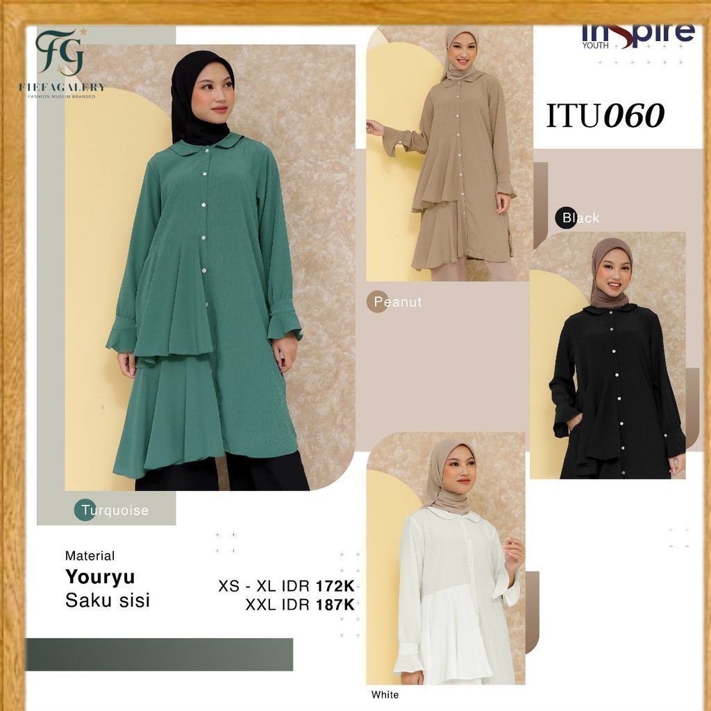 (Fg)NIBRAS TERBARU/ Youth Inspire Itu 060 Baju Atasan Wanita Dewasa Polos By Nibras /Baju Atasan Tun