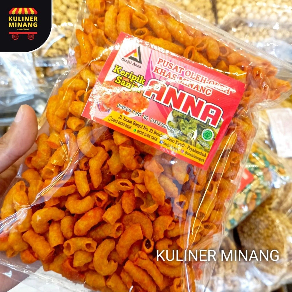 

Kuliner Minang Macaroni Pedas Anna Oleh Oleh Cemilan Payakumbuh Padang Khas Pariaman Jajanan Snack Kabau AX00