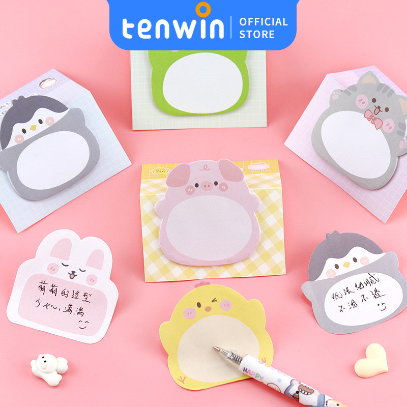 

20lembar sticky notes/memo/Index notes/Post-it notes berbentuk binatang-tenwin offical