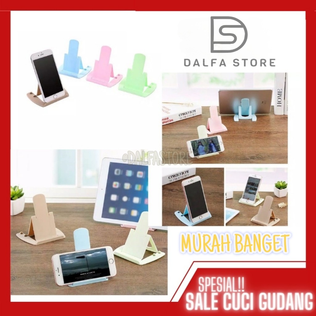 Stand Dudukan HP Tablet Ipad Phone Holder Universal Folding Folder Lipat Meja Sandaran Holding HP41