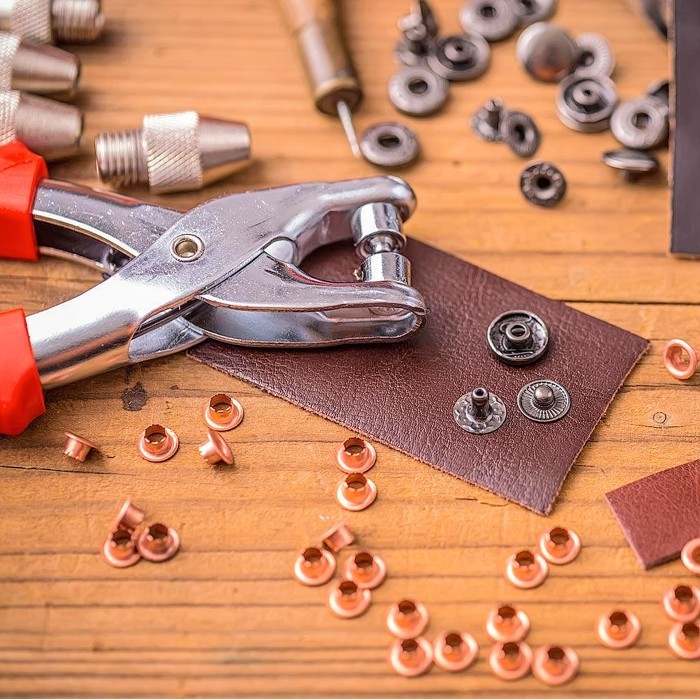 Partenzil Tang Kancing Mata Ayam Alat Pasang Press Jepret Cetet Pengencang Eyelet Sabuk Ban Pinggang