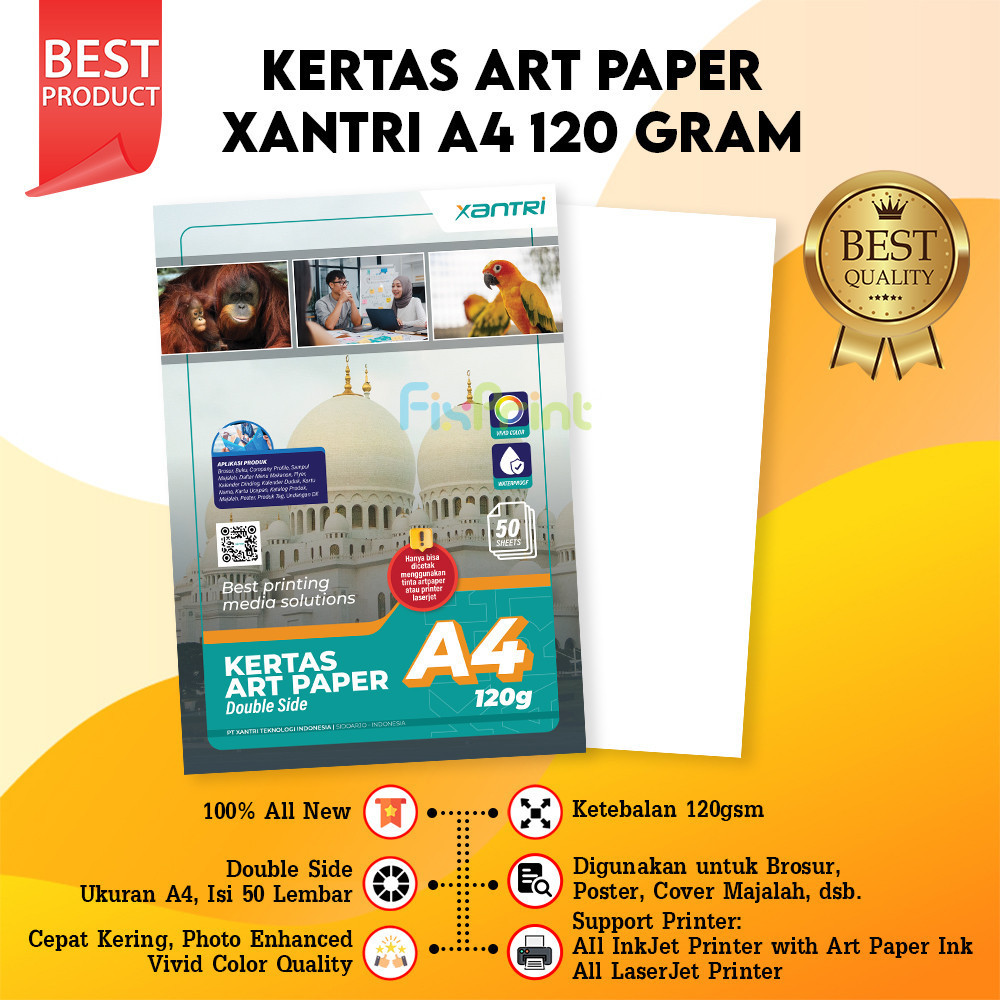 

Kertas Printer Art Paper Ukuran A4 120 GSM Isi 50 lembar Kertas Art Karton Cartoon Carton