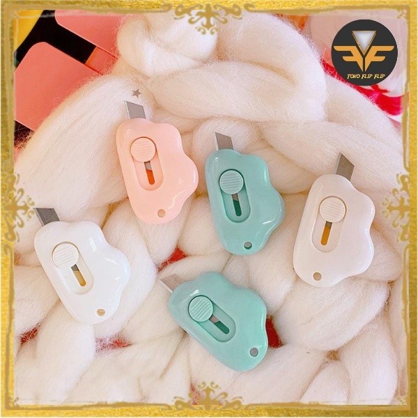 

Pisau Cutter Pemotong Kertas Mini Motif Awan Cloud Cutter Pemotong Kertas Mini portable Travel Cutter