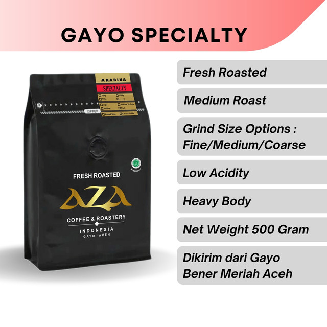 

Aza Coffee - Kopi Arabika Aceh Gayo Specialty 500 gr