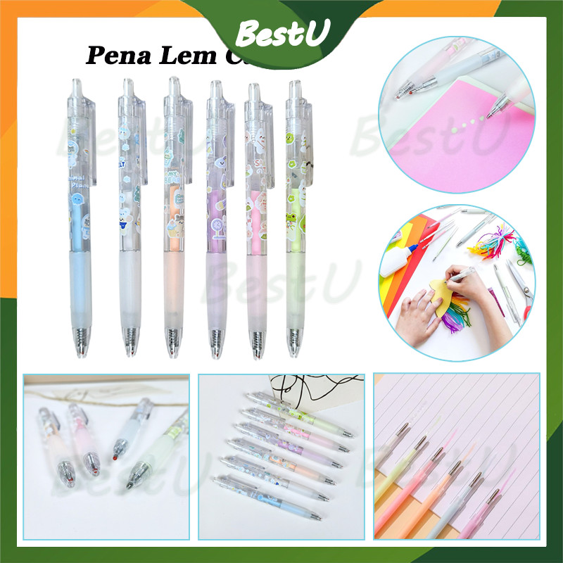 

Glue Pen Pelpen Pena Lem Cair lucu berbentuk bolpoint/ DIY / Craft Colour Liquid Glue Pen Samoyed
