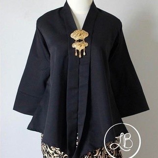 

✨NEW✨ -Promo !! Atasan Kebaya Floy Balotelli / Kebaya Encim / Kebaya Kutubaru - Hitam, M