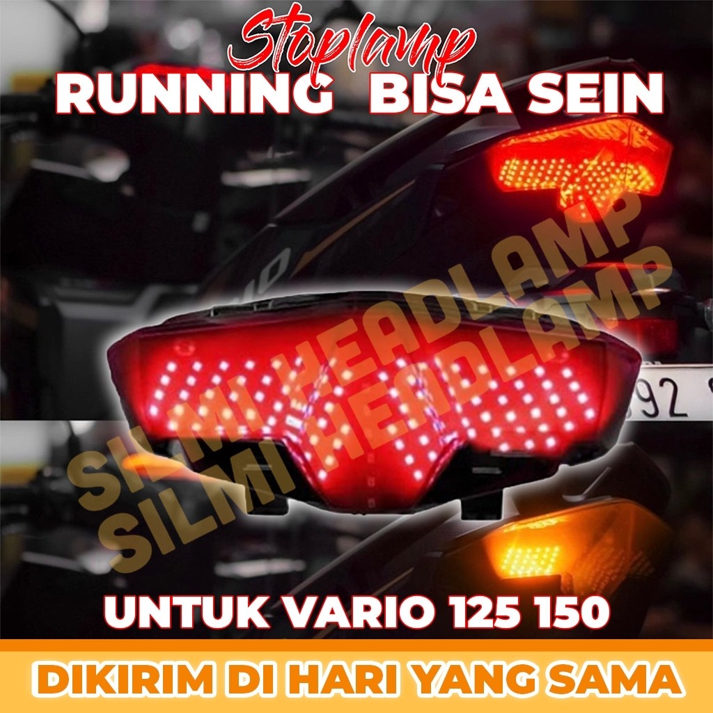 LAMPU VARIASI STOPLAMP RUNNING VARIO 125 150 NEW / LAMPU REM BELAKANG RUNNING UNTUK HONDA VARIO 125 