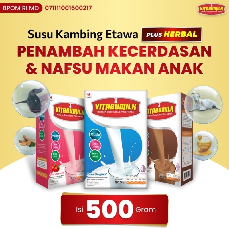 

SUSU ETAWA VITABUMILK PLUS HERBAL untuk kecerdasan dan gemuk badan