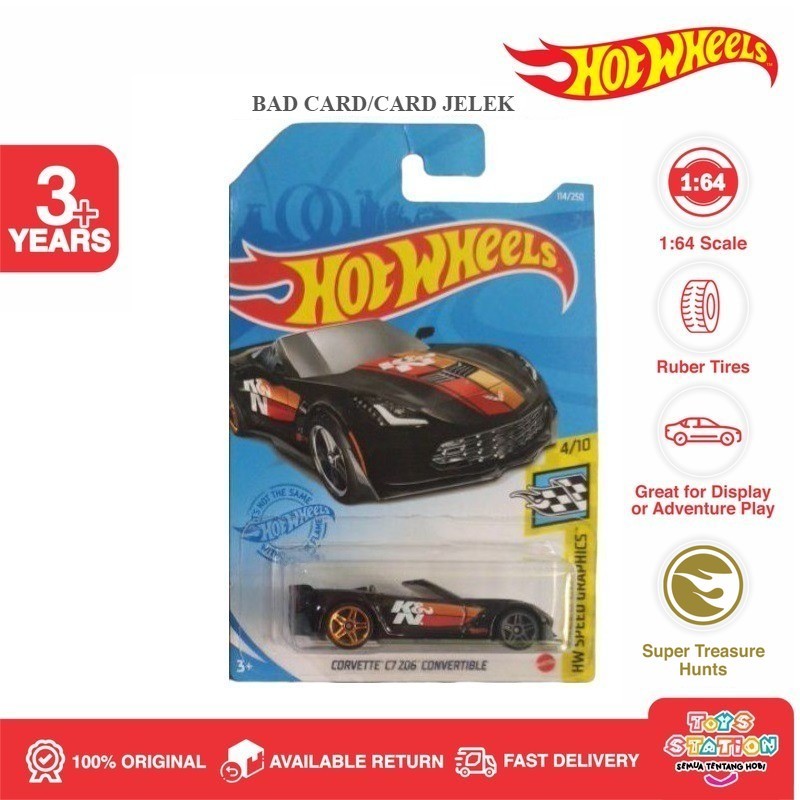 Hot Wheels Super Treasure Hunt Corvette C7 Z06 Convertible THS