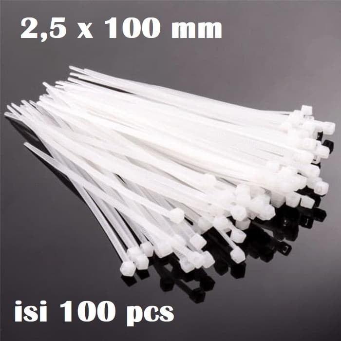 

Kabel ties Cable ties Kabel tis Cable tie Perapih 2.5x100mm isi 100Pcs
