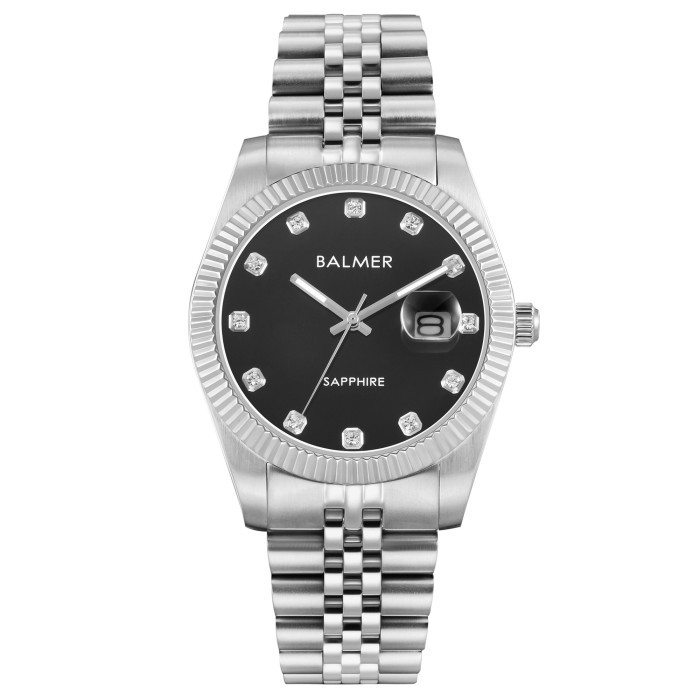 Jam Tangan Couple Balmer B-8172 Kaca Sapphire Stainless Steel