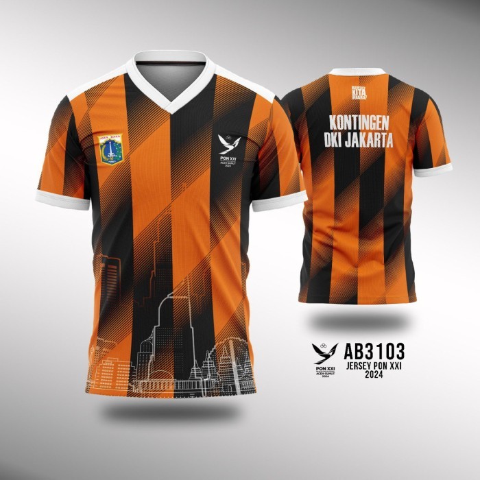 Kaos Jersey AB3103 - Jersey PON XXI 2024 - Kontingen DKI Jakarta - XS