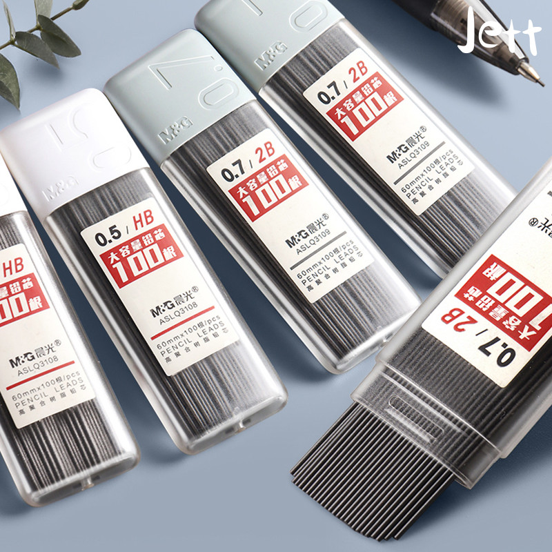 

[Ready]isi pensil mekanik ulang pensil refill mekanik pensil mekanik 0.5mm/0.7mm-Jett