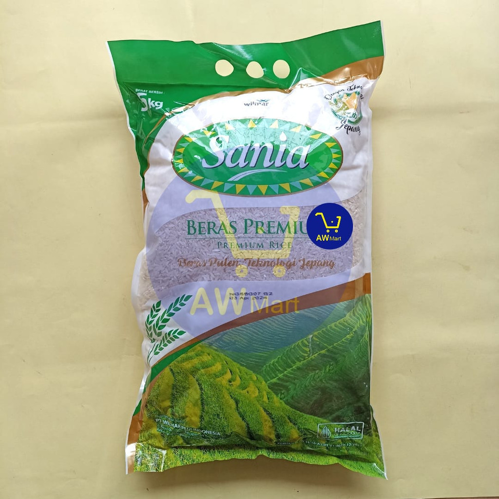 

BERAS PREMIUM SANIA 5KG & ANAK RAJA, TOPI KOKI , DLL RANDOM 5 KG