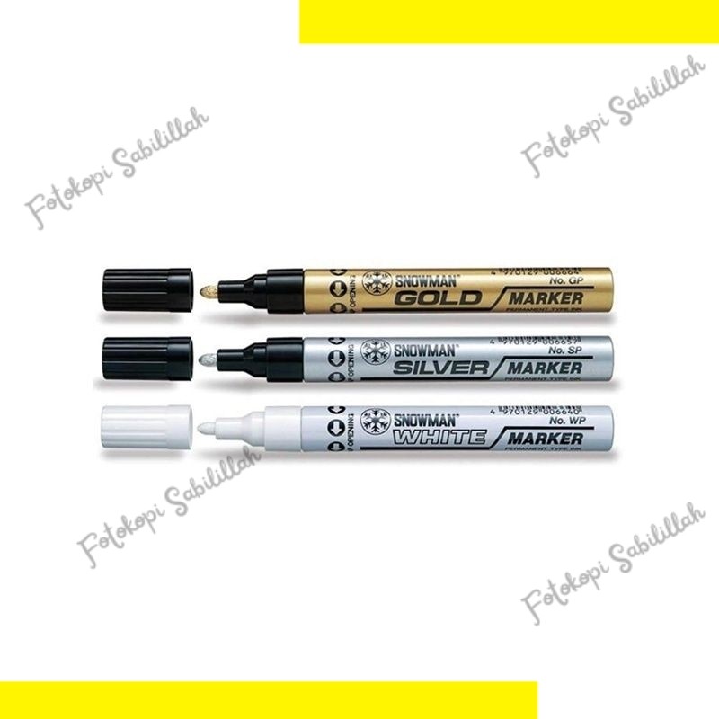 

Spidol Snowman Paint Marker / Spidol Paint Marker Snowman / Spidol Emas Snowman / Spidol Putih Snowman / Spidol Silver Snowman