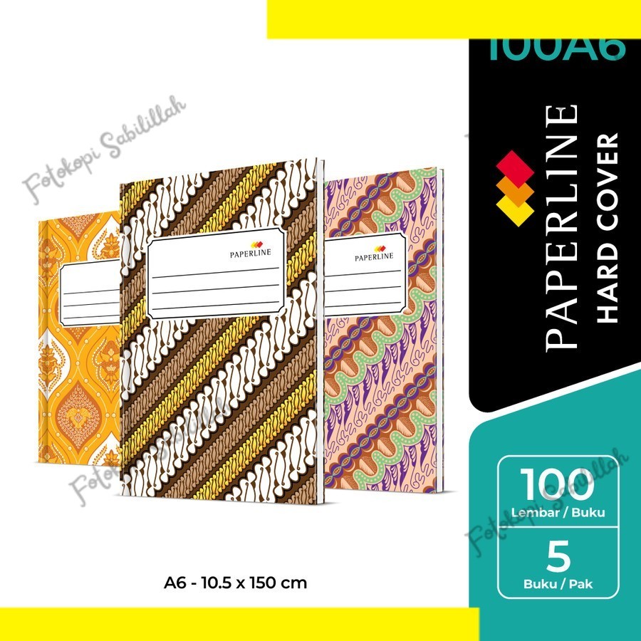 

Buku Oktavo Ppl 100 / Buku Hard Cover Paperline A6 100 Lembar