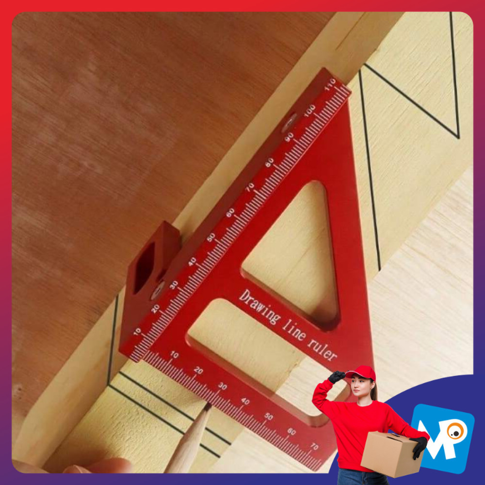 

TOOHR Penggaris Siku Segitiga Siku Multi-Angle Woodworking Ruler - TO992